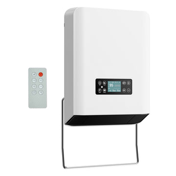Domanki Smart Wall-Mounted Electric Room Heater (1500W) featuring Integrated Towel Rack & Remote